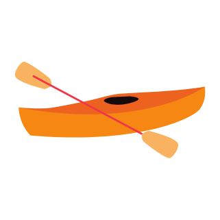 canoe and paddle