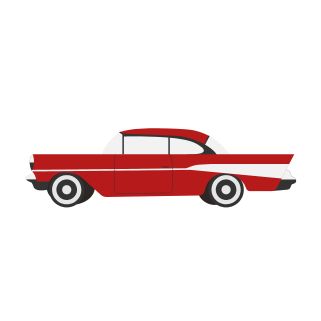 Red vintage car