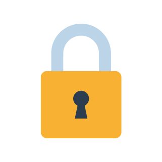 padlock in the locked position