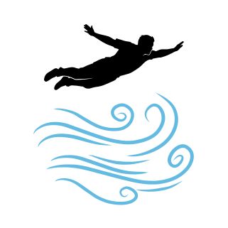 Person flying on the wind