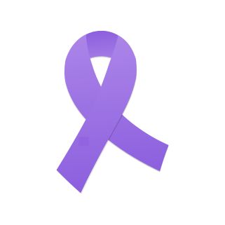 Purple ribbon for Alzheimer's awareness