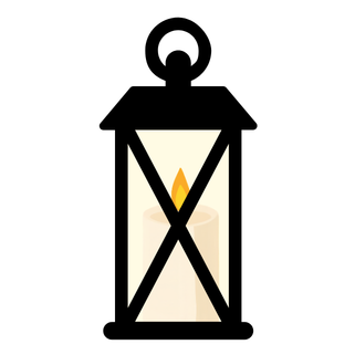 Lantern with candle inside